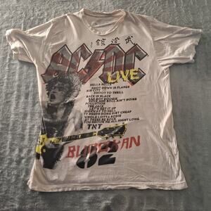 Rare AC DC Budokan Live T-Shirt Rock Band Size Large Cotton